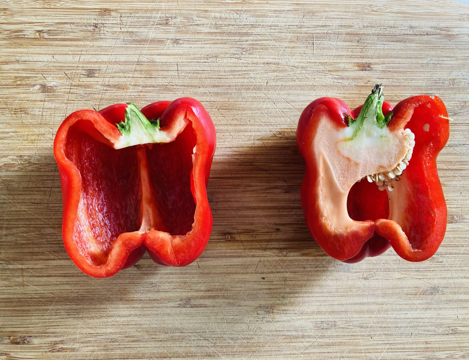 Red pepper halves